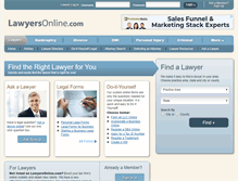 Tablet Screenshot of lawyersonline.com